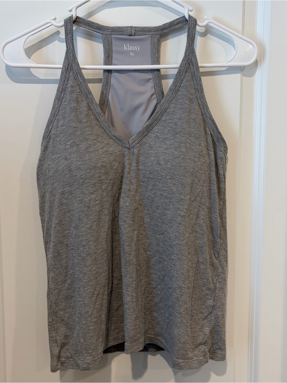 Klassy Network Gray Racerback Tank Top
